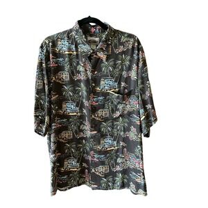 Vintage Reyn Spooner Art of Eddy Y Shirt "Surfing & Woodys" XL